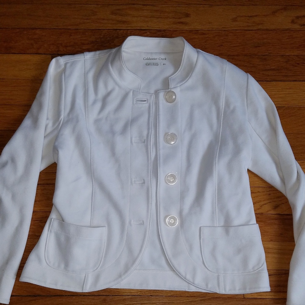 White blazer petite small from coldwater creek